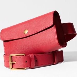 Auxiliary (Aritzia) Leather Snap Belt Bag